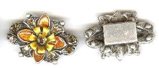 1 24x17mm Large Topaz Flower Slider
