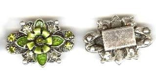 1 24x17mm Large Green Flower Slider