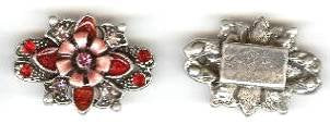 1 24x17mm Large Red Flower Slider