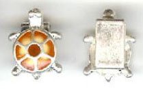 1 10x7mm Yellow/Topaz Epoxy Turtle Slider