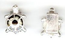 1 10x7mm Grey/Black Epoxy Turtle Slider