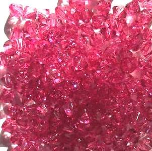 200 6mm Acrylic Faceted Bicone Fuchsia