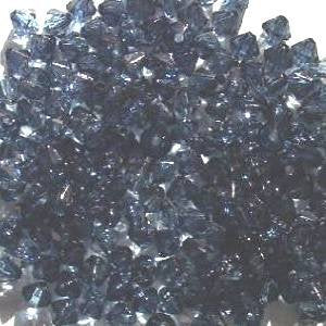 200 6mm Acrylic Faceted Bicone Montana Blue