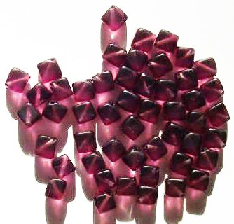 50 8mm Diagonal Hole Matte Amethyst Cubes
