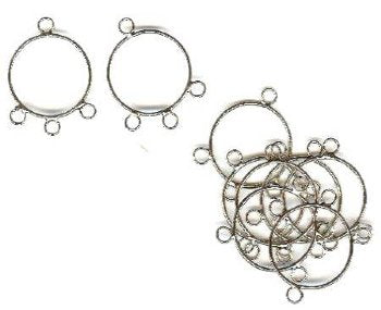 5 Pairs of 32mm Circular Shaped Earring Drops