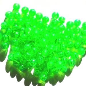 100 6mm Acrylic Transparent Bright Green