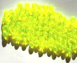 100 6mm Acrylic Transparent Bright Yellow