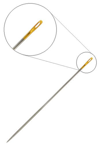 25, #10 Japanese Beading Needles - Gold Eye. 33.3mm
