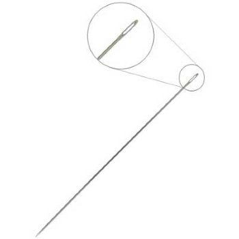 25 #16 Japanese Beading Needles - Silver Eye