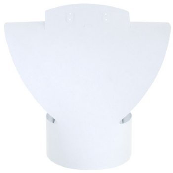 Flocked White Flexible Necklace Stand