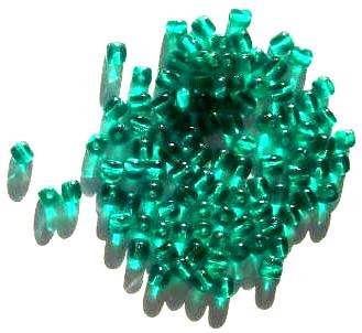 100 4mm Transparent Emerald Cube Beads
