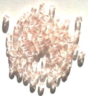 100 4mm Transparent Rosaline Glass Cube Beads