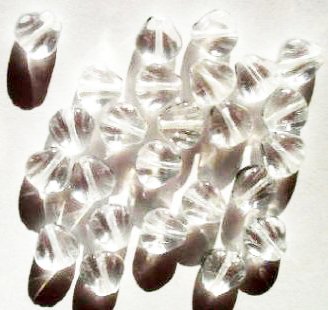 25 8mm Crystal Flat Glass Shell Beads