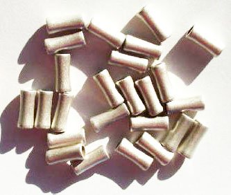 25 11x5mm Brushed Antique Silver Flared Tube Beads