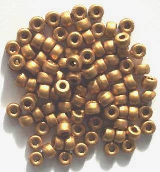 100 4x6mm Crow Beads Dark Gold