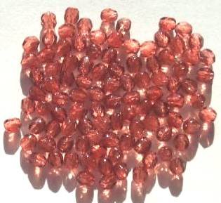 100 4mm Faceted Dusty Rose