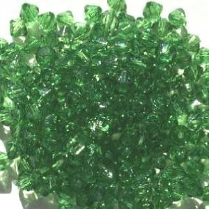 200 6mm Acrylic Faceted Bicone Olive