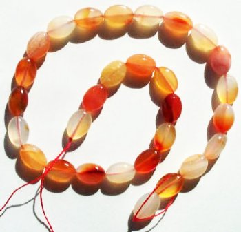 16 inch strand of 14x10mm Oval Carnelian