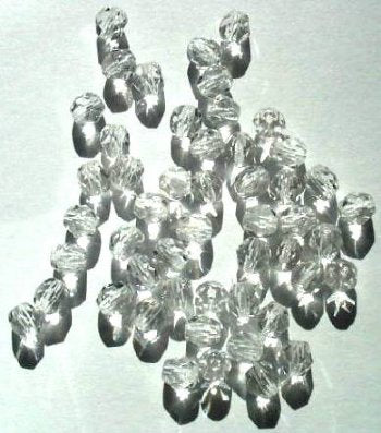 50 6mm Faceted Crystal Beads