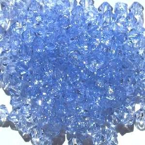 200 6mm Acrylic Faceted Bicone Light Sapphire