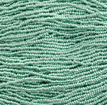 1 Hank of 11/0 Metallic Green Seed Beads