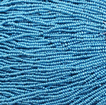 1 Hank of 11/0 Metallic Blue Seed Beads