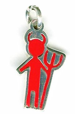 Sterling Silver 19x11mm Devil Pendant
