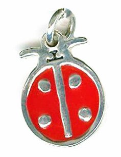 Sterling Silver 15x11mm Ladybug Pendant
