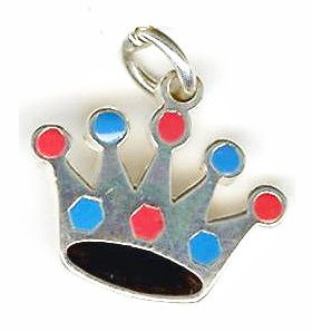 Sterling Silver 15x18mm Crown Pendant