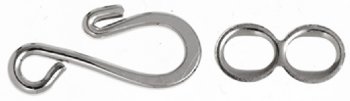 25 Pairs of Nickel Plated Hook and Eye Clasps