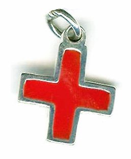 Sterling Silver 15x12mm Plus Sign Pendant