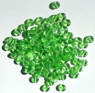 100 6x3mm Transparent Light Green Disk Beads