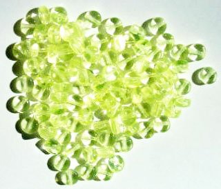 100 6x3mm Transparent Jonquil Disk Beads