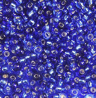 1 Hank of 10/0 Sapphire Silver Lined Mix