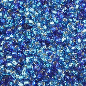 50 Grams of 10/0 Aqua Silver Lined Mix Seed Beads