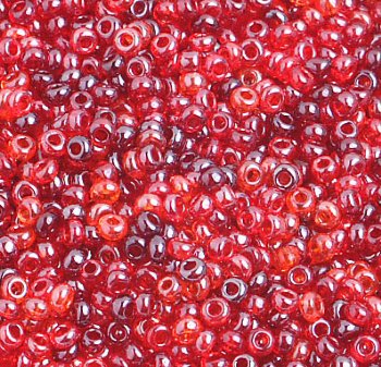 50g of 10/0 Red Lustre Mix Seed Beads