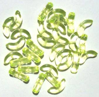 30 14mm Transparent Jonquil Angel Wing Beads