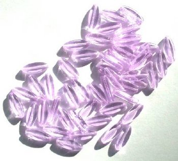 50 16x6mm Transparent Alexandrite Narrow Flat Oval Beads