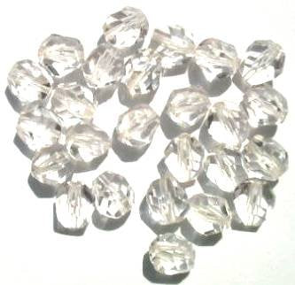 20 10mm Faceted Crystal Nugget Firepolish Beads