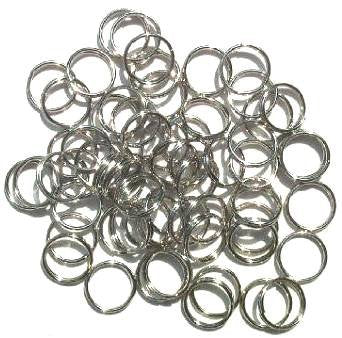 100 10mm Nickel Plated Split Rings
