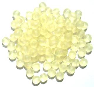 50 6mm Matte Jonquil Round Glass Beads