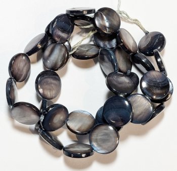 16 inch strand of 10mm Montana Mother of Pearl Disks