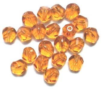 20 10mm Faceted Topaz Nugget Firepolish Beads