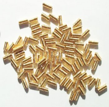 100 7mm Gold Plated Metal Coil Beads