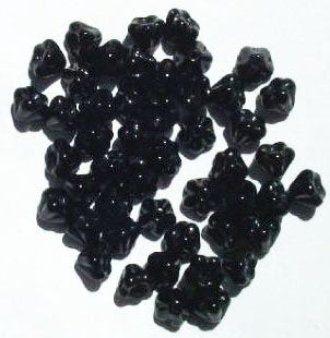 50 5mm Black Baby Bell Flower Beads