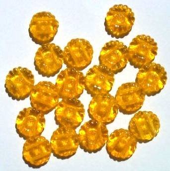 20 12x4mm Dark Yellow Two Hole Sunflowers