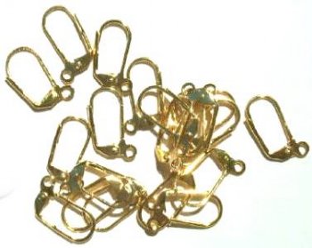 5 Pairs of Gold Plated Lever Back Earrings