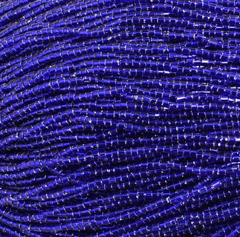 1 Hank of 10/0 Two-Cut Silver Lined Royal Blue Seed Beads