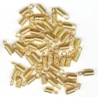 50 11mm Gold Plated Lanyard Coil Ends
