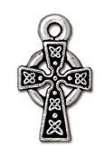 1 15x8.75mm TierraCast Antique Silver Celtic Cross